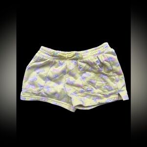 ✨Lemon Kiss Yellow and pink Floral print shorts✨
